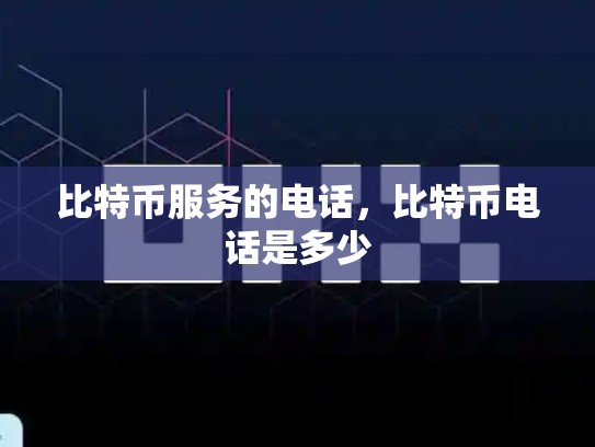 比特币服务的电话，比特币电话是多少-第1张图片-币数通