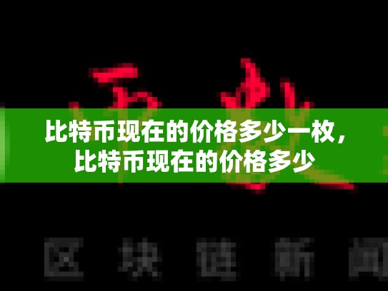 比特币现在的价格多少一枚，比特币现在的价格多少