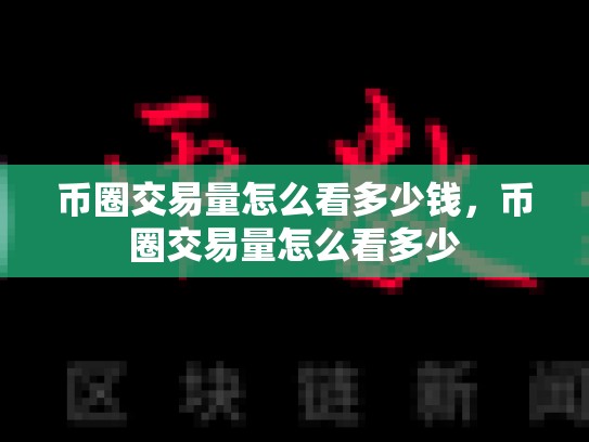币圈交易量怎么看多少钱，币圈交易量怎么看多少