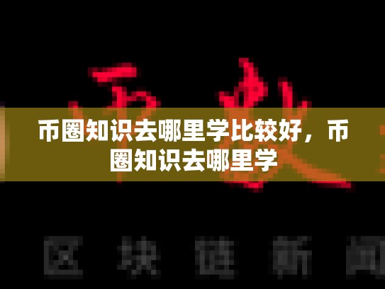 币圈知识去哪里学比较好，币圈知识去哪里学-第1张图片-币数通