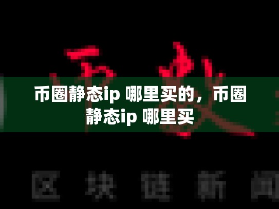 币圈静态ip 哪里买的，币圈静态ip 哪里买-第1张图片-币数通