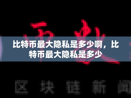 比特币最大隐私是多少啊，比特币最大隐私是多少-第1张图片-币数通