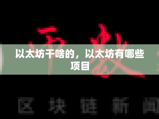 以太坊干啥的，以太坊有哪些项目-第1张图片-币数通