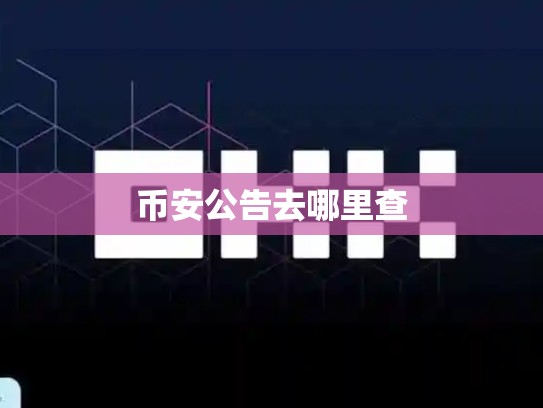 币安公告去哪里查-第1张图片-币数通
