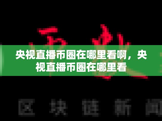 央视直播币圈在哪里看啊，央视直播币圈在哪里看