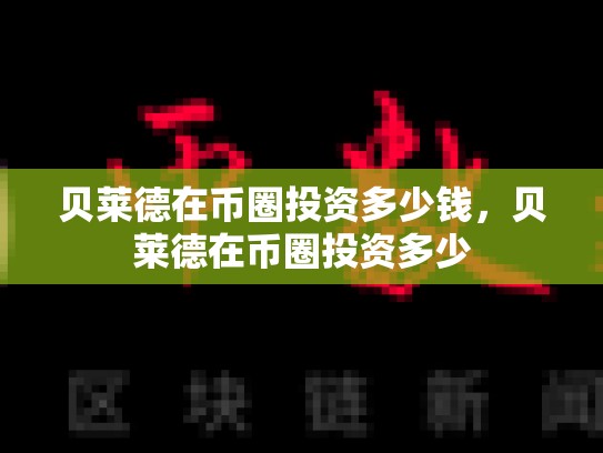 贝莱德在币圈投资多少钱，贝莱德在币圈投资多少