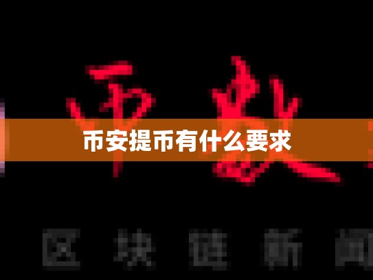 币安提币有什么要求