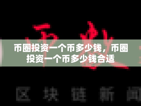 币圈投资一个币多少钱，币圈投资一个币多少钱合适
