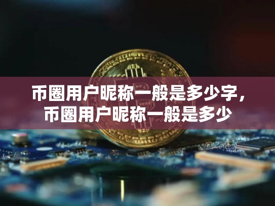 币圈用户昵称一般是多少字，币圈用户昵称一般是多少