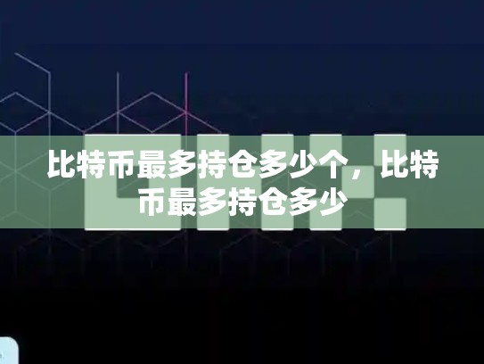 比特币最多持仓多少个，比特币最多持仓多少