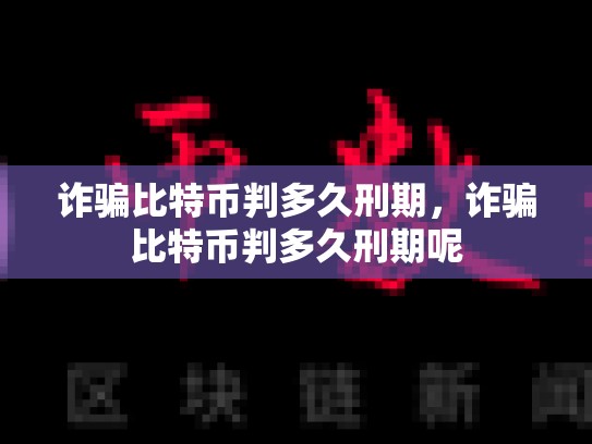 诈骗比特币判多久刑期，诈骗比特币判多久刑期呢