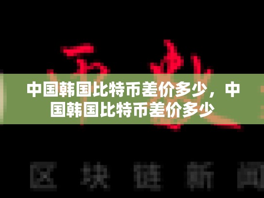 中国韩国比特币差价多少，中国韩国比特币差价多少-第1张图片-币数通