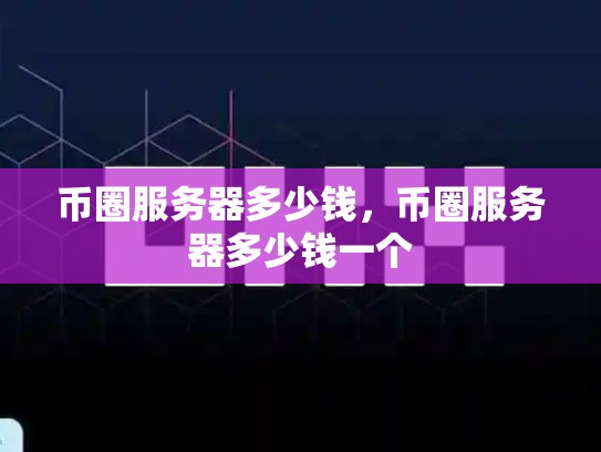 币圈服务器多少钱，币圈服务器多少钱一个