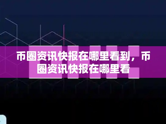 币圈资讯快报在哪里看到，币圈资讯快报在哪里看