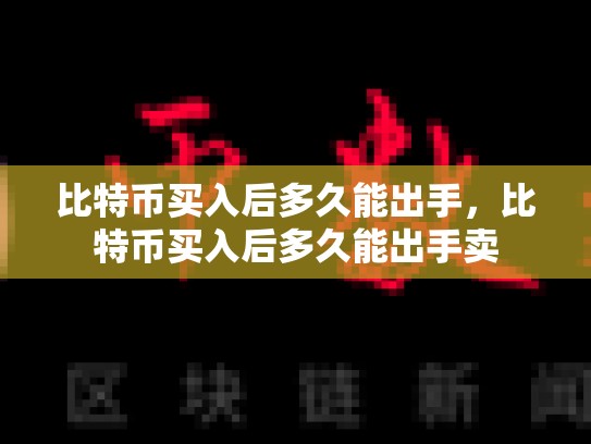 比特币买入后多久能出手，比特币买入后多久能出手卖-第1张图片-币数通