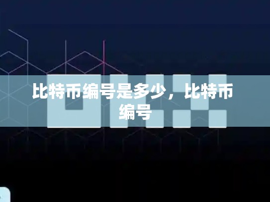 比特币编号是多少，比特币 编号-第1张图片-币数通