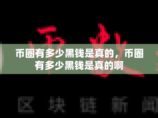 币圈有多少黑钱是真的，币圈有多少黑钱是真的啊-第1张图片-币数通