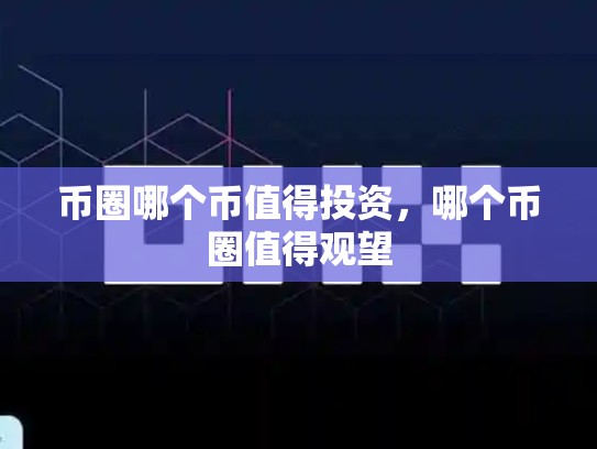 币圈哪个币值得投资，哪个币圈值得观望