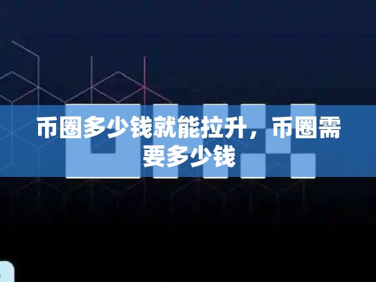 币圈多少钱就能拉升，币圈需要多少钱