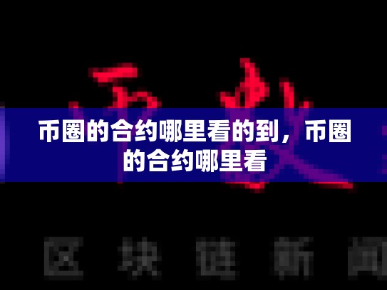 币圈的合约哪里看的到，币圈的合约哪里看-第1张图片-币数通